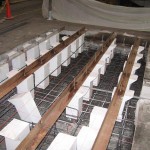 Styrofoam blocks in construction