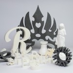 3D elements made of polystyrene, cut with CNC machine manufacturer LYNX TERMCUT plotter