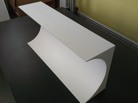 Parcel fillers and packaging cut from polystyrene foam using a LYNX Poland foam cutters