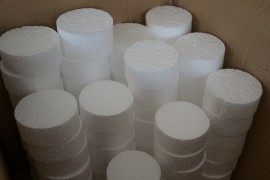 Styrofoam plugs