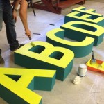 3D letters made of XPS foam with CNC technology
